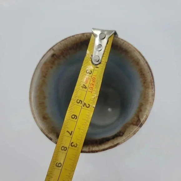 Ken Edwards Tonala Pottery Blue Bird Butterfly Calla Vase Signed - Picture 8 of 8